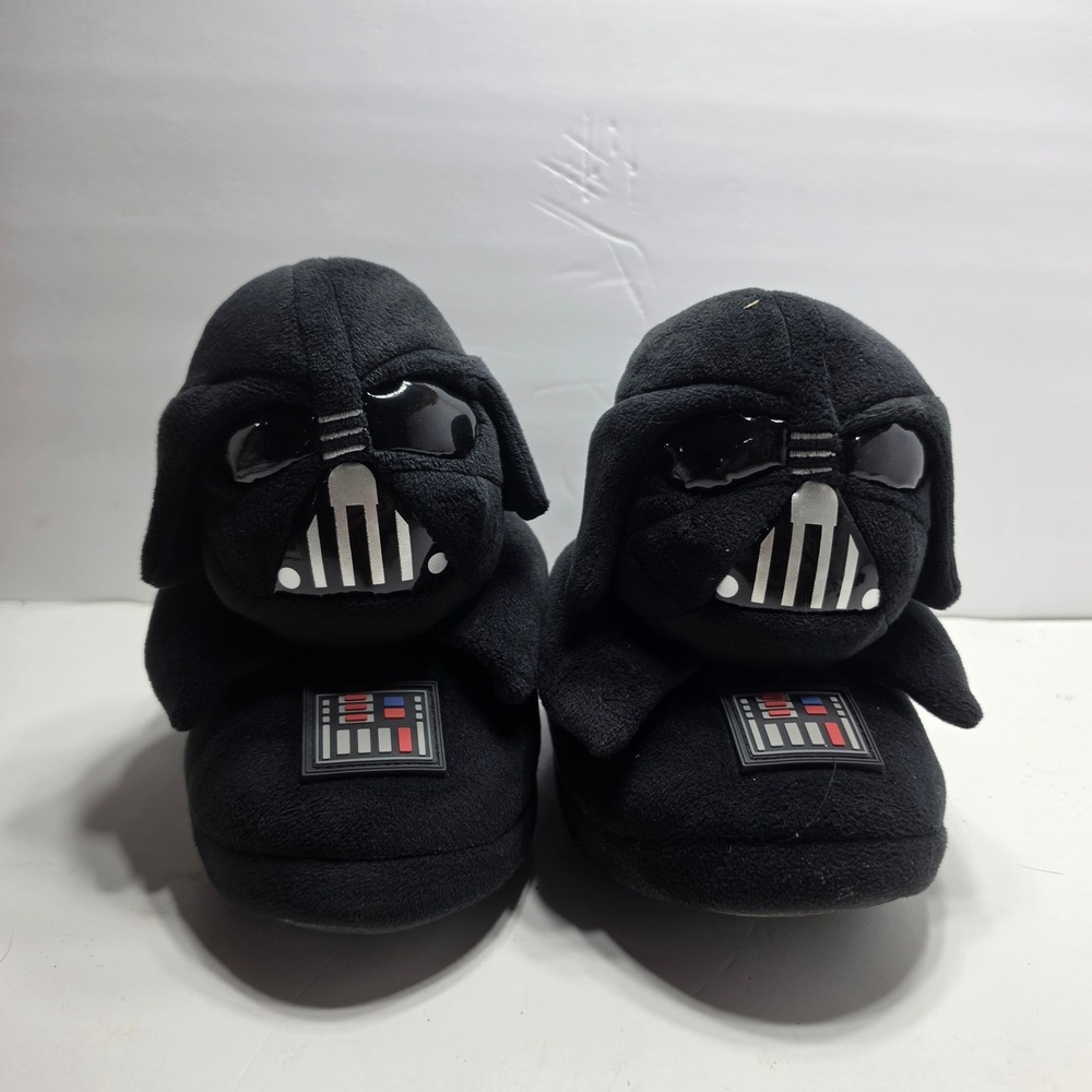 Star Wars Darth Vader Plush 3D Slippers Mens Size 9/10 Black House Shoes